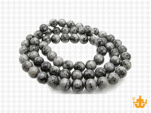 6mm Picasso Agate Round Beads 15.5" natural [6r43]
