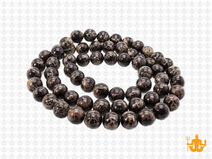 6mm Black Sea Sediment Round Beads 15.5" dyed [6r55k]