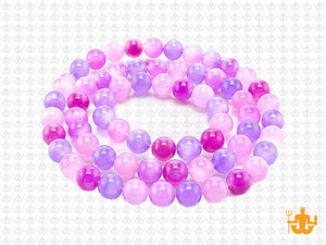 6mm Mix Purple Quartz Round Beads 15.5" dyed [6x15]