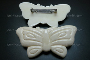 32X66mm Buffalo Bone Butterlfy Brooch [z1136]