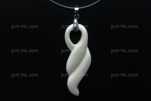 20X60mm Buffalo Bone Carved Designer Bead Pendant [z1249]