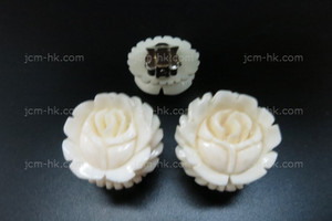 20mm Buffalo Bone Rose Flower Earring [z1250]