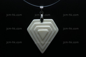 38X45mm Buffalo Bone Carved Designer Bead Pendant [z1366]