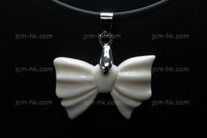 30X20mm Buffalo Bone Bow Tie Designer Bead Pendant [z1338]