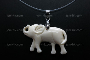 40X25mm Buffalo Bone Elephant Designer Bead Pendant [z1377]