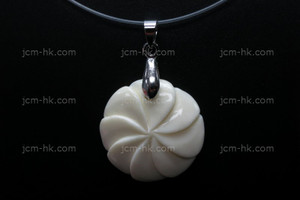 25x25mm Buffalo Bone flower Designer Bead Pendant [z5012]