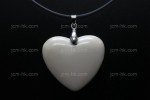 35X32mm Buffalo Bone Heart Designer Bead Pendant [z1380]
