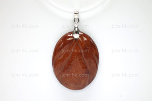 28X38mm Wood Carved Designer Bead Pendant [z1567]