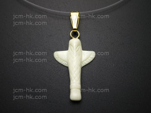 18X26mm Buffalo Bone Designer Bead Pendant [z1707]