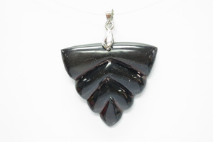 36X32mm Buffalo Horn Carved Designer Bead Pendant [z1718]