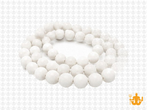 6mm Matte White Obsidian Round Beads 15.5" [6b98m]