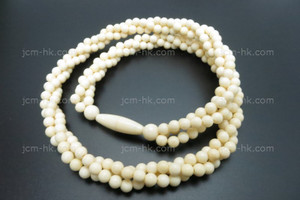4-6mm Buffalo Bone 3-Row Necklace 17" [z1837]
