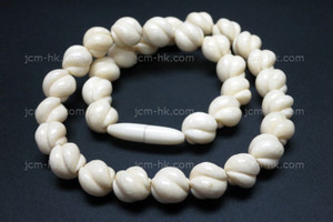10mm Buffalo Bone Rope Beads Necklace 18" [z7619]