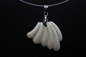 35x30mm Buffalo Bone Carved Designer Bead Pendant [z5062]