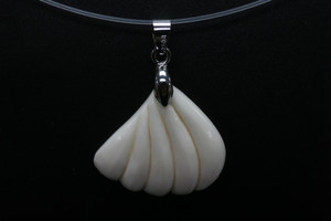 28x28mm Buffalo Bone Carved Designer Bead Pendant [z5063]