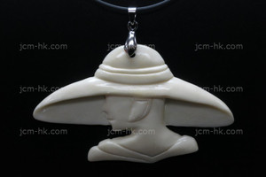 75x45mm Buffalo Bone Beauty Designer Bead Pendant [z5119]