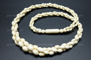 3x5mm-6x8mm 3-row Buffalo Bone Necklace 18" [z7650]