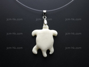22x28mm Buffalo Bone Turtle Designer Bead Pendant [z8144]