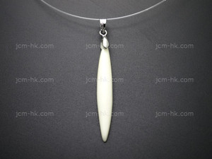 6x38mm Buffalo Bone Designer Bead Pendant [z8483]