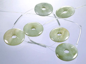 20mm New Jade Donut Beads 15.5" [s619]