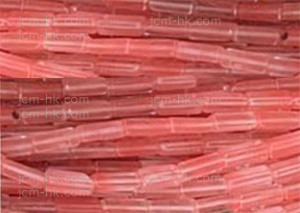 4x13mm Cherry Quartz Cube Beads 15.5" synthetic [h2a41]