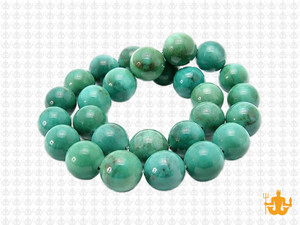 10mm Green Turquoise Round Beads 15.5" stabilized [10d22]