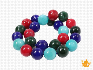 10mm Mix Jade Round Beads 15.5" dyed [10x42]
