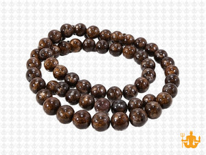6mm Bronzite Round Beads 15.5" natural [6r72]
