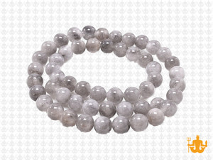 6mm Cloud Crystal Round Beads 15.5" natural [6r76]