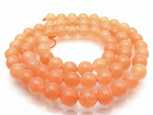 8mm Peach Quartz Round Beads 15.5" natural [8a10]