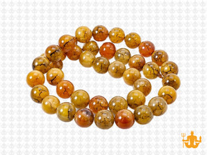 8mm Dragon Vein Agate Round Beads 15.5" dyed [8f30]
