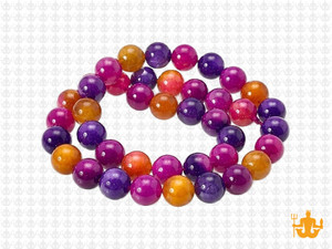 8mm Mix Jade Round Beads 15.5" dyed [8x41]