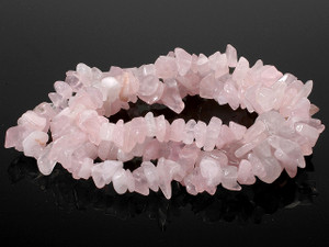 8-12mm Rose Quartz Chips 36" [c3b1]