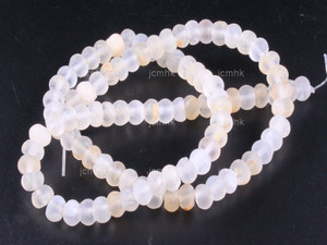 6mm Matte Rulite Quartz Rondelle Beads 15.5" synthetic [wa113m]