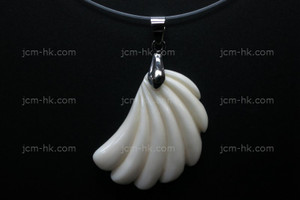 25X32mm Buffalo Bone Carved Designer Bead Pendant [z1364]