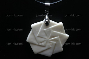 36X36mm Buffalo Bone Carved Designer Bead Pendant [z1391]