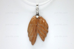 26X38mm Wood Carved Designer Bead Pendant [z1507]