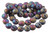 8mm Peacock Druzy Agate Round Beads 15.5" coated [8a30k]