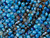 4mm Blue Faceted Fire Agate Round Beads 15.5" dyed [4g2b]