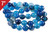 4mm Blue Banded Agate Round Loose Beads About 7" dyed [i4f22]