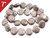 14mm White Turquoise Puff Coin Loose Beads 7" [it4w14]