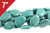 18x25mm Blue Turquoise Puff Oval Loose Beads 7" [it7b18]