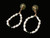 4-5mm 3-Row Freshwater Pearl 45mm Earring , A Grade Lustre [p202m]