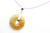 25mm Yellow Jade Donut Pendant 1pc. [y912ap]