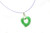 20mm Aventurine Heart in Heart Donut Pendant 1pc. [y918ap]