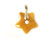 32mm Golden Jade Star Donut Pendant 1pc. [y923dp]