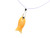 32mm Golden Jade Fish Pendant 1pc. [y928ap]