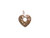 20mm Leopard Skin Heart Donut Pendant 1pc. [y946bp]