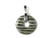 25mm Zebra Agate Donut Pendant 1pc. [y947bp]