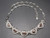 925 Sterling Silver Chocker 18" With 5pcs6x8mm Faceted Garnet [y704c]
